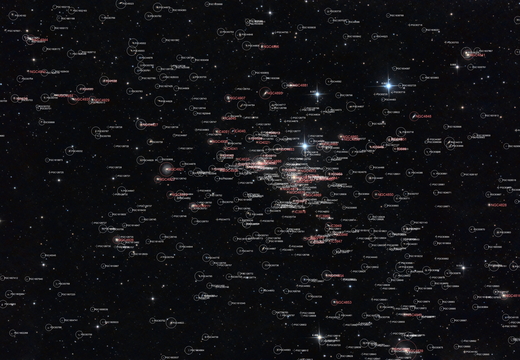 Abell 1656 - Annotated